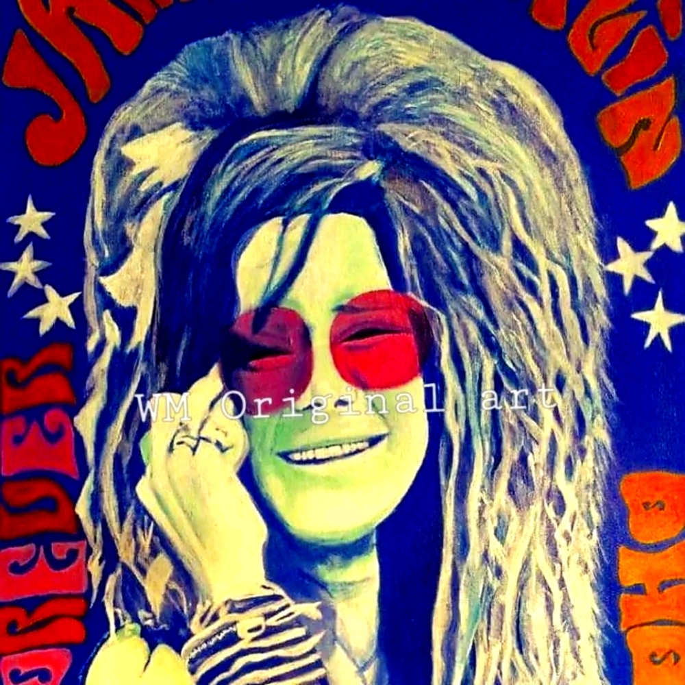 COPY - 8x10 Janis Joplin Art Print  By Whitney Marks